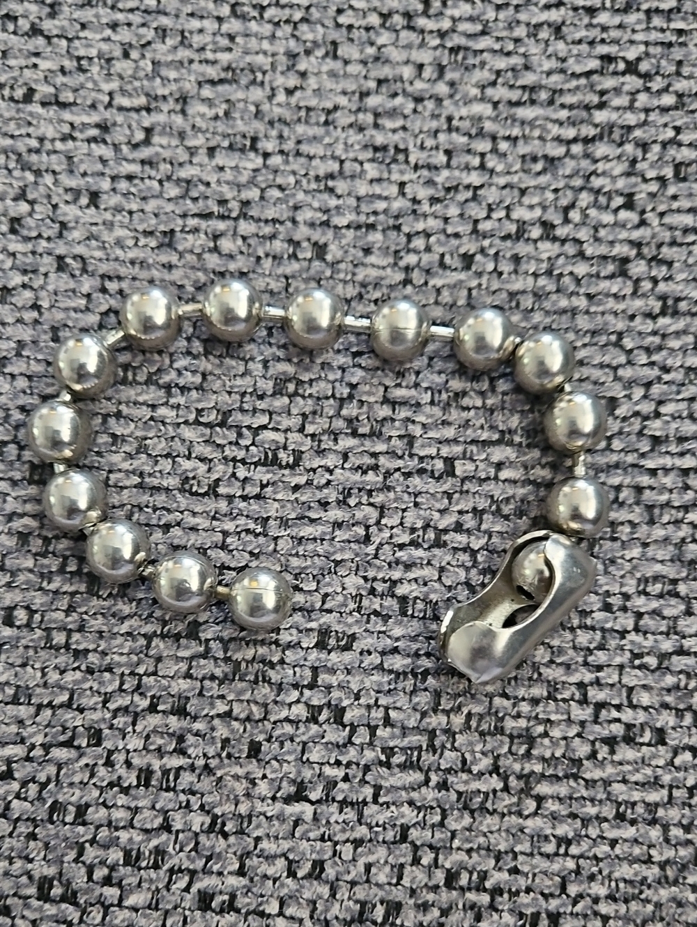 Silver Beaded Bracelet - Polished Ball Chain Women’s Bracelet 8"